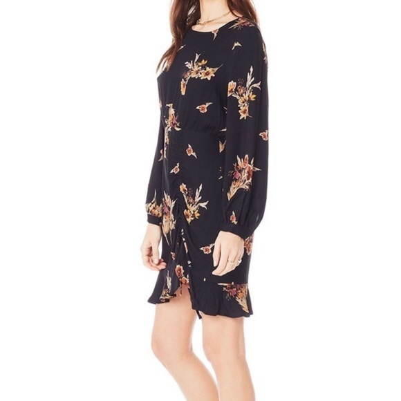 Saltwater Luxe Brantley Black Floral Cinch Dress size M - Picture 4 of 14